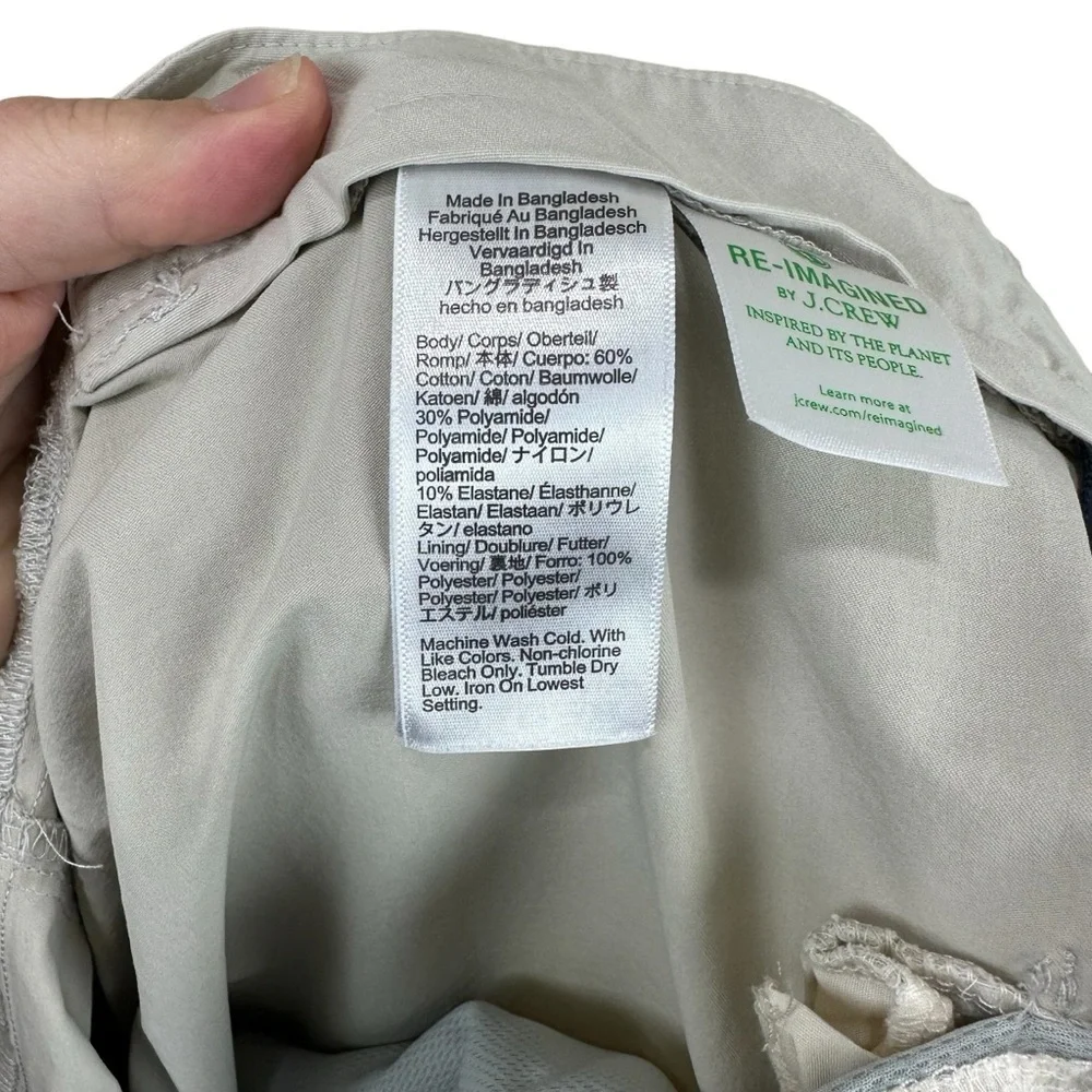 NWOT J. Crew 770 Straight Fit Tech Pants Stone Sz 34 x 32